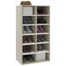 Étagère haute à chaussures en bois Nikita L 54 x H 100 cm - Rangement 11 niveaux - Photo n°1