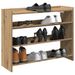 Étagère à chaussures en bois Manda L 80 x H 62 cm - Rangement 3 niveaux - Photo n°1