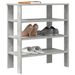 Étagère à chaussures gris béton 61x32x70 cm bois d'ingénierie - Photo n°1