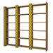 Étagère bibliothèque bois marron et jaune Orka 184 cm - Photo n°1
