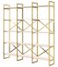 Etagère bibliothèque en métal doré et bois blanc Looka 170 cm - Photo n°1