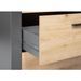 Etagère bois chêne artisan et du gris anthracite Mione 69 cm - Photo n°7