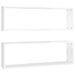 Étagère cube murale 2 pcs Blanc brillant 80x15x26,5cm Bako - Photo n°3