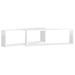 Étagère cube murale 2 pcs Blanc brillant 80x15x26,5cm Bako - Photo n°5