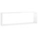 Étagère cube murale 2 pcs Blanc brillant 80x15x26,5cm Bako - Photo n°6