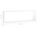 Étagère cube murale 2 pcs Blanc brillant 80x15x26,5cm Bako - Photo n°10