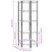 Étagère d'angle à 5 niveaux Anthracite Acier bois d'ingénierie - Photo n°12