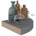 Étagère d'angle flottante Gris brillant 25x25x3,8 cm MDF - Photo n°1