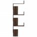 Étagère d'angle murale chêne marron 45x45x147cm bois ingénierie - Photo n°5