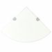 Étagère de coin + supports chromés Verre Transparent 25 x 25 cm - Photo n°1