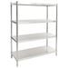 Étagère de cuisine à 4 niveaux 120x50x155 cm Acier inoxydable - Photo n°1