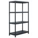Étagère de rangement Noir 200 kg 80x40x138 cm Plastique - Photo n°1