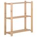 Étagère de stockage 3 niveaux 80x28,5x90 cm Bois de pin massif - Photo n°1