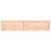 Étagère murale 140x30x(2-6) cm bois de chêne massif non traité - Photo n°4