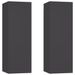 Etagère murale 2 pcs Gris 30,5x30x90 cm - Photo n°1