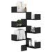 Étagère murale d'angle 2 pcs Noir brillant 40x40x50cm - Photo n°1