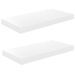 Étagère murale flottante 2 pcs Blanc brillant 50x23x3,8 cm MDF - Photo n°1