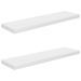Étagère murale flottante 2 pcs Blanc brillant 90x23,5x3,8cm MDF - Photo n°1