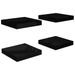 Étagère murale flottante 4 pcs Noir brillant 23x23,5x3,8 cm MDF - Photo n°1