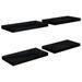 Étagère murale flottante 4 pcs Noir brillant 50x23x3,8 cm MDF - Photo n°1