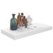 Étagère murale flottante Blanc brillant 50x23x3,8 cm MDF - Photo n°1