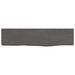 Étagère murale marron foncé 40x10x2 cm bois chêne massif traité - Photo n°4