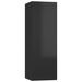 Etagère murale Noir brillant 30,5x30x90 cm - Photo n°1