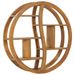 Étagère murale Yin Yang 80x17,5x80 cm Bois de teck massif - Photo n°1