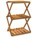 Étagère pliable à 3 niveaux Marron 43x31x63 cm Bois d'acacia - Photo n°2