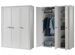 Etagère pour armoire 3 portes bois laqué blanc Lewis - Photo n°2