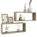 Étagères cube murales 2 pcs Chêne sonoma 60x15x23 cm - Photo n°1