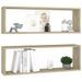 Étagères cube murales 2 pcs Chêne sonoma 80x15x26,5cm Bako - Photo n°1