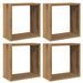 Étagères cube murales 4 pcs chêne artisanal bois d'ingénierie - Photo n°2