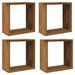 Étagères cube murales 4 pcs vieux bois 30x15x30 cm - Photo n°2