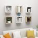 Étagères cube murales 6 pcs Blanc et chêne sonoma 30x15x30 cm - Photo n°1