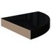 Étagères d'angle flottantes 2 pcs Noir brillant 25x25x3,8cm MDF - Photo n°5