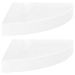 Étagères d'angle flottantes 2pcs Blanc brillant 25x25x3,8cm MDF - Photo n°2