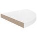 Étagères d'angle flottantes 2pcs Blanc brillant 35x35x3,8cm MDF - Photo n°5