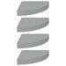 Étagères d'angle flottantes 4 pcs Gris 25x25x3,8 cm MDF - Photo n°1