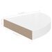 Étagères d'angle flottantes 4pcs Blanc brillant 25x25x3,8cm MDF - Photo n°9