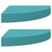 Étagères d'angle murales 2 pcs Bleu 25x25x3,8 cm MDF - Photo n°1