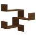 Étagères d'angle murales 2 pcs Chêne marron 40x40x50 cm Bois - Photo n°3