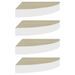 Étagères d'angle murales 4 pcs Chêne et blanc 25x25x3,8 cm MDF - Photo n°1