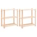 Étagères de rangement à 3 niveaux 2 pcs 80x38x90 cm Pin 150 kg - Photo n°1