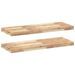 Étagères flottantes 2 pcs 100x30x4 cm acacia massif non traité - Photo n°2