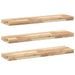 Étagères flottantes 3 pcs 80x20x4 cm acacia massif non traité - Photo n°2