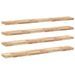 Étagères flottantes 4 pcs 140x20x4 cm acacia massif non traité - Photo n°2