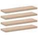 Étagères flottantes 4 pcs 80x23,5x4 cm bois d'ingénierie - Photo n°2