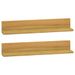 Étagères murales 2 pcs 60x10x10 cm Bois de teck massif - Photo n°1