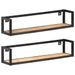 Étagères murales 2 pcs 80 cm Bois de manguier brut - Photo n°1